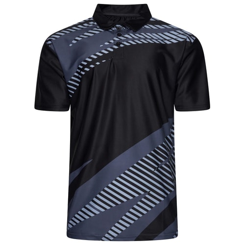 KAM Active Sports Print Polo Black 